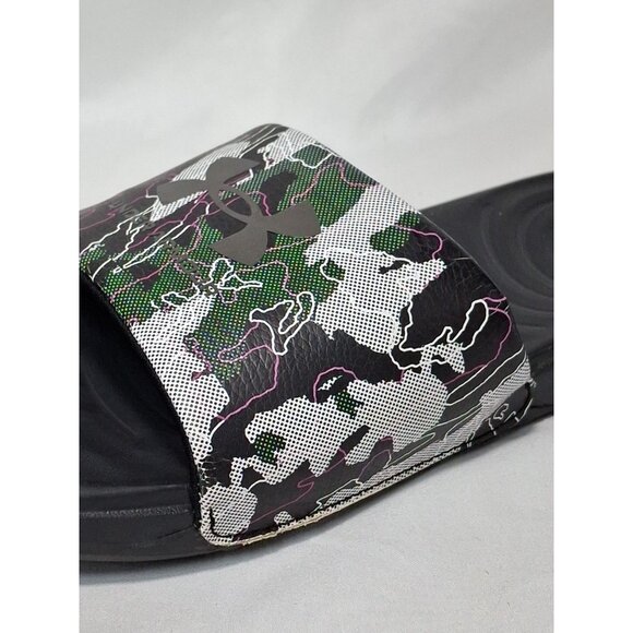 Women's Under Armour Slides, Marble Graphic Strap , Purple White, SIZE 8 - Picture 7 of 9